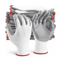 AZWIAN 6 Pair Grey Nitrile Coated Safety Hand Gloves for Construction & Industrial Use Nitrile  Safety Gloves(Pack of 6)