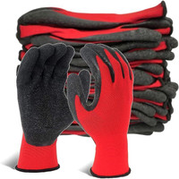 Suresafe 20PAIR RED AND BLACK GLOVES Rubber, Nylon, Synthetic, Nitrile  Safety Gloves(Pack of 40)