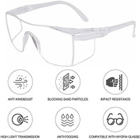 GrahLogy Safety Goggle Specs Glasses for Men/Women Eye Chasma/Chashme Spects for Driving Bike Riding Chasama Protection Gadgets Spets/Spects/Speds Dust Proof Day Night Power Tool, Blowtorch, Laboratory, Wood-working, Welding  Safety Goggle(Free-size)
