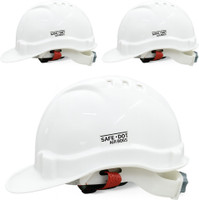 SAFEDOT Industrial Safety Helmet for Construction & Factory Use Adjustable Ratchet Construction Helmet(Size - 26)