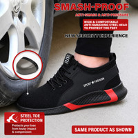 TREKOVA Steel Toe Mesh Safety Shoe(Black, S2, Size 10)