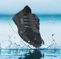 Peclo Steel Toe Mesh Safety Shoe(Black, S1P, Size 8)