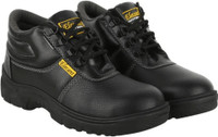 foot trends Steel Toe Synthetic Leather Safety Shoe(Black, S3, Size 8)