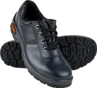 TIGER Steel Toe Genuine Leather Safety Shoe(Black, S1, Size 6)