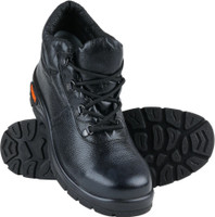TIGER Steel Toe Genuine Leather Safety Shoe(Black, S1, Size 8)