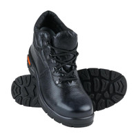 TIGER Steel Toe Genuine Leather Safety Shoe(Black, S1, Size 8)