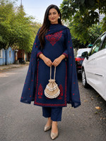 PILUDI Women Kurta Pant Dupatta Set
