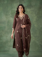 SHIVAYFAB Embroidered Kurta, Trouser/Pant & Dupatta Set