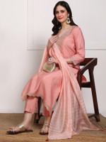 New Ethnic 4 You Embroidered Kurta, Salwar & Dupatta Set