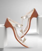 Bata Anjali Women Brown, Silver Heels