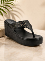 MEDIFEET Women Wedges(Black , 5)