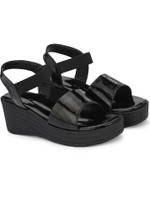 ROWKNER Girls Slip-on Heels(Black , 10-11 Years)