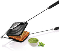 MILTON Pro Cook Aluminium Sandwich Toaster, 14 cm, Black Toast(Black)