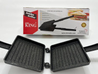 Surya King aluminium Non-stick toast sandwich maker (Jumbo Sandwich Toaster) Open Grill(Black)