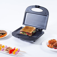 WONDERCHEF Prato Plus Griller 800 Watt, Sandwich Maker, Grill(Black)