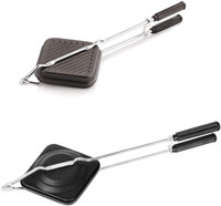 NARV Multi Style Sandwich Maker Combo for Gas with Grill and Regular Toast Grill, Toast(Black)