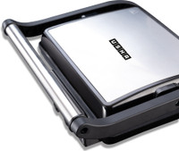 USHA I-chef 4 Slice Sandwich Grill(Silver, Black)