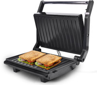 Sheffield Classic 2 Slice Panini Grill Sandwich Maker, Non-Stick Press Grill & Toaster for Grilled Grill, Toast(White)