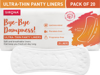 SIRONA Dry Comfort Daily Use Panty Liners for Women, Large Pantyliner(Pack of 20)