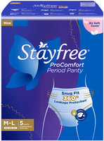 STAYFREE Pro Comfort Period Panty M-L Pantyliner(Pack of 5)