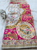 shri mahaveer rajasthani saree Embroidered Banarasi Silk Blend Saree(Multicolor)