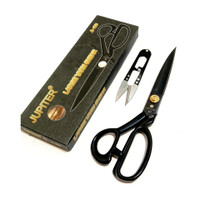 AccuWeigh Jupiter A-250 (10 inches) Heavy Duty Hard Funner (FREE Thread Cutter) Tailoring Scissors(Set of 1, Black)