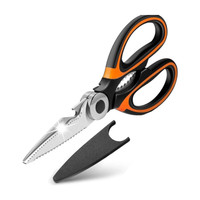 Shuttle Kitchen Scissors Use for Multi-Function Chicken, Poultry, Fish, Meat, Vegetable Scissors(Set of 1, Multicolor)