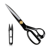 SK MART Premium Multipurpose Black Tailoring Scissor with Trimmer Scissors(Set of 2, Black)