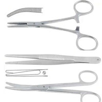 SANJU Khushi surgicals Artery forcep, Mayo scissor ,Dissecting Plain forcep 6inch Scissors(Set of 3, Silver)