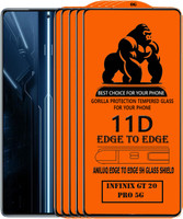 ANILUQ Edge To Edge Screen Guard for INFINIX GT 20 PRO 5G(Pack of 5)