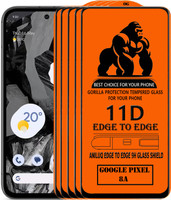 ANILUQ Edge To Edge Screen Guard for GOOGLE PIXEL 8A(Pack of 5)