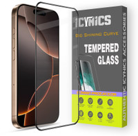 ICYNICS Edge To Edge Tempered Glass for Apple iPhone 16 Pro, Anti-Fingerprint, Waterproof, Oil-resistant, Bubble-Free, Anti-Static with Full Screen Coverage & Easy Installation(Pack of 1)