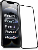 EITANSHA CREATION Edge To Edge Tempered Glass for Apple iPhone 13, Apple iPhone 13 Pro, Apple iPhone 14, Apple iPhone 16e, Apple iPhone 17e(Pack of 1)