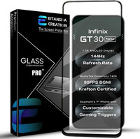 EITANSHA CREATION Edge To Edge Tempered Glass for Infinix GT 30 5G Plus, Infinix GT 30 5G+, Infinix GT 30 5G(Pack of 1)