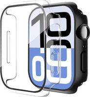 LN KART Screen Guard for Apple Watch Series 10 46mm,Case Built in Tempered Glass Screen Protector Compatible with Apple Watch Series 10 46mm, Hard PC Case Overall Protective Cover(Pack of 1)