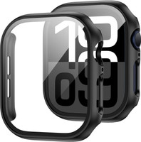 LN KART Screen Guard for Case with Tempered Glass Screen Protector for Apple Watch Series 10 46mm, Slim Guard Bumper Full Coverage Hard PC Protective Cover HD Ultra-Thin Cover for iWatch 10 46mm Accessorie(Pack of 1)