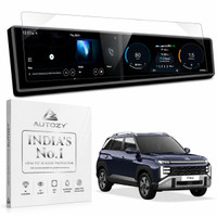 AUTOZY Screen Guard for Hyundai Venue Facelift 2026 Dual 12.3 Inch Infotainment Display and Digital Instrument Cluster HX2 HX4 HX5 HX6 HX6T HX7 HX8 HX10 N6 N10 HD Clear Anti Scratch Anti Fingerprint Bubble Free [Not Tempered Glass](Pack of 1)