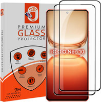 STP FEEL Tempered Glass Guard for IQOO Neo 10 5G / IQOO Neo 10R 5G Premium Screen Protector Guard with Easy Installation Kit(Pack of 2)