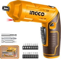 INGCO Cordless Screwdriver 4V Type-C Charging Port, Screwdriver Bits, Plastic Box, Collated Screw Gun(Cordless)