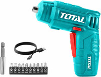 TOTAL Lithium-Ion Cordless Screwdriver Gun 1/4" | 180RPM | 4Nm Max. Torque | TSDLI0402 Collated Screw Gun(Cordless)