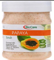 BIOCARE papaya scrub enriched with Vitamin E, Glycerin & Aloe vera  Scrub(500 ml)
