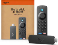 Firetv Stick 4KSelect, 4K streaming, smart voice search with Alexa+ Media Streaming Device(Black)