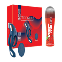 SKORE Tremor Dual Motor Personal Massager Ring with Cherry Lube(Pack of 2 For Men & Women)