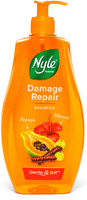 Nyle Naturals Damage Repair Shampoo | Hair Repair Shampoo |With Papaya & Hibiscus(400 ml)