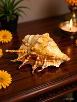 Klassie Stores Shankh for Pooja | Loud Blowing Shankh for Vastu Blowing Shankh(Yellow)