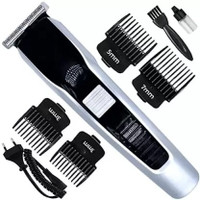 Life Friends Shaving Machine Mini for Men Rechargable Face Shaving Trimmer 60 min  Runtime 4 Length Settings(Silver)