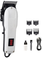 RECHOO Hair Clippers Rechargeable Men's Trimmer LCD Haircut Machine Barber  Shaver For Men(White)