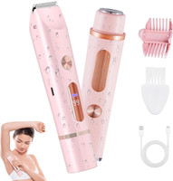CRAZYABBS 2-in-1 Women's Electric Shaver & Trimmer for Face, Body, Eyebrows & Bikini Line  Shaver For Women(Pink)