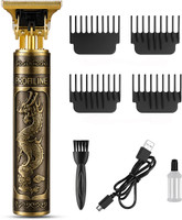 Profiline Metal body retro hair cut trimmer Stainless steel blade electric for men hair A1  Shaver For Men(Gold)