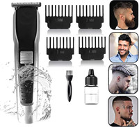 RACCOON Rechargeable Hair Clipper Hair Trimmer For Men Beard Electric Cuter Hair Machine Fully Waterproof Trimmer 60 min  Runtime 4 Length Settings(Silver, Black)